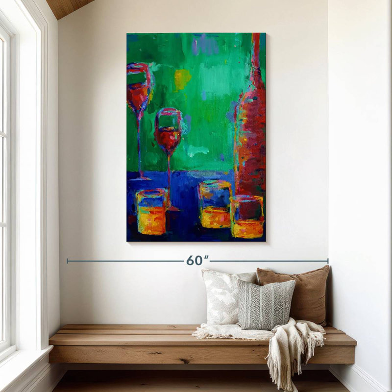 Yarlin Wine And Whiskey, 48" H x 32" W