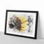 Yellow Sunflower Rising Watercolour - Framed Print-56882216-56882219