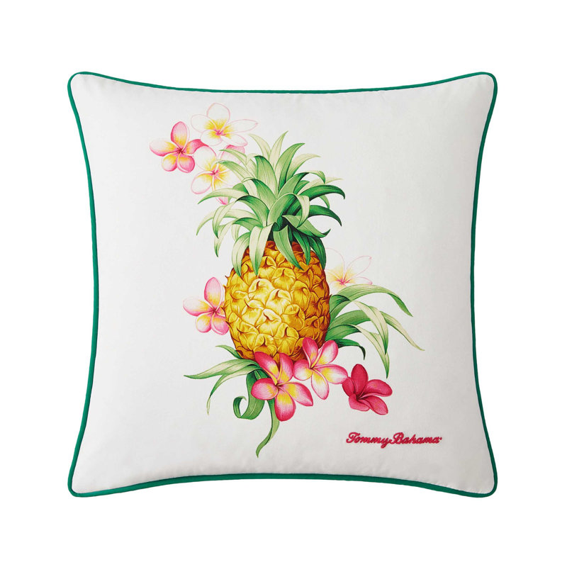 Tommy Bahama Pineapple Botanic Pink Throw Pillow