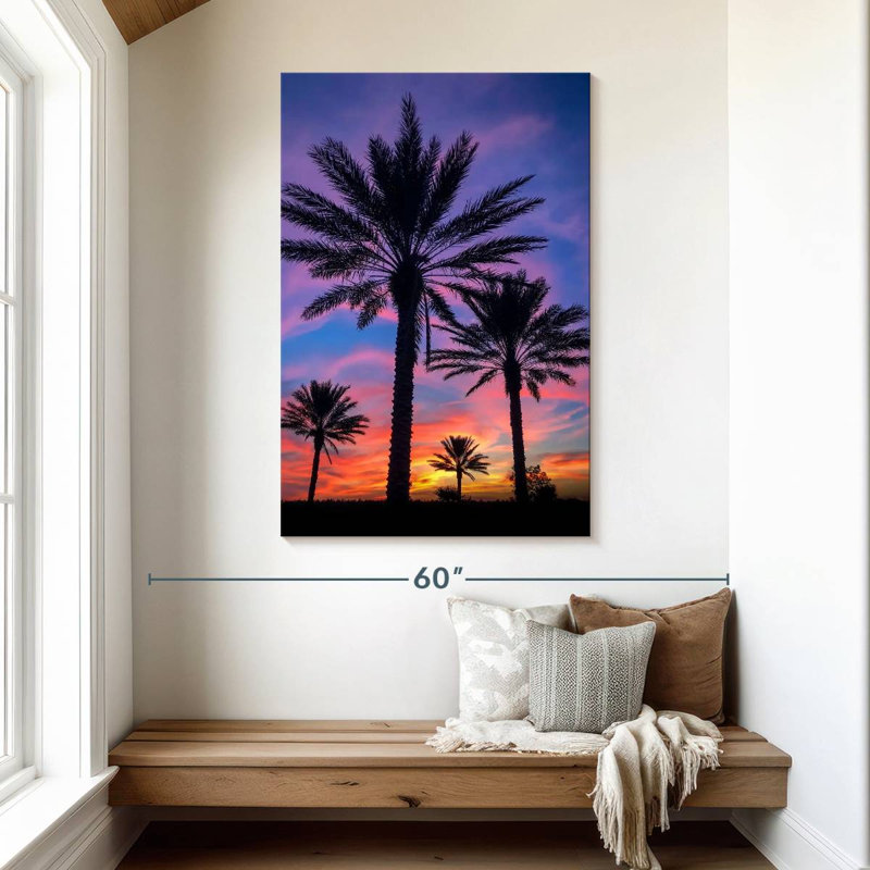 Harnek Dramatic Sunset Palms, 48" H x 32" W
