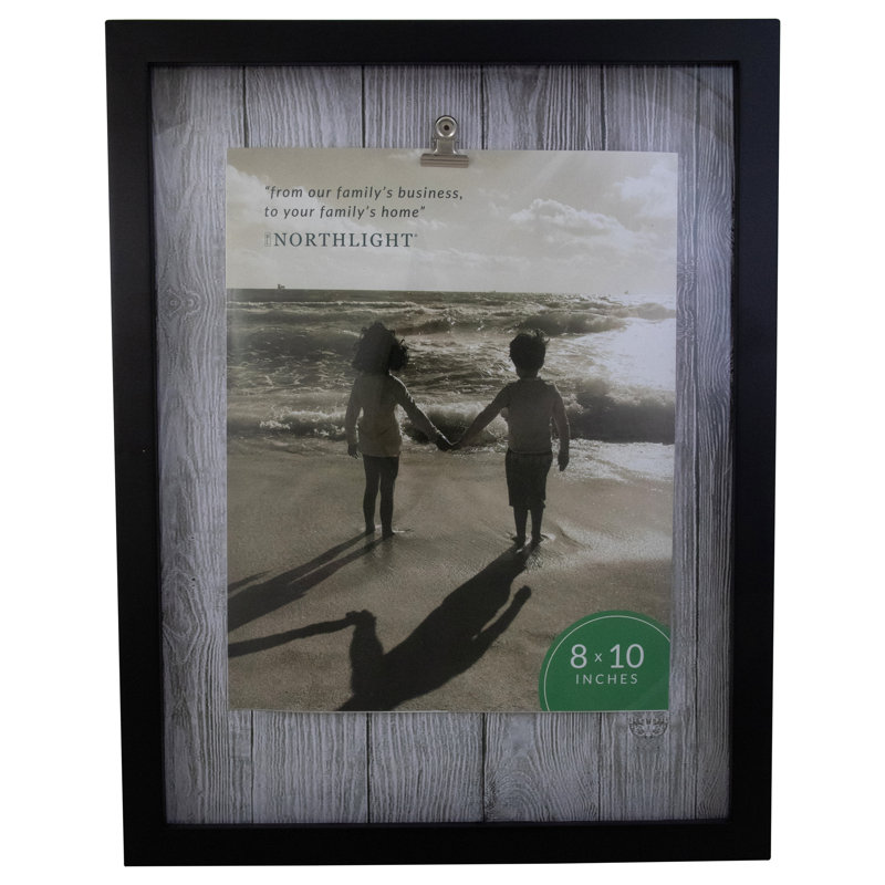 Cadre photo 14,5 "rectangulaire classique 8" x 10 "avec pince - noir et blanc