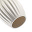 Curvy White Gloss Ceramic Pendant Lamp Shade With Line Rippled Body By 