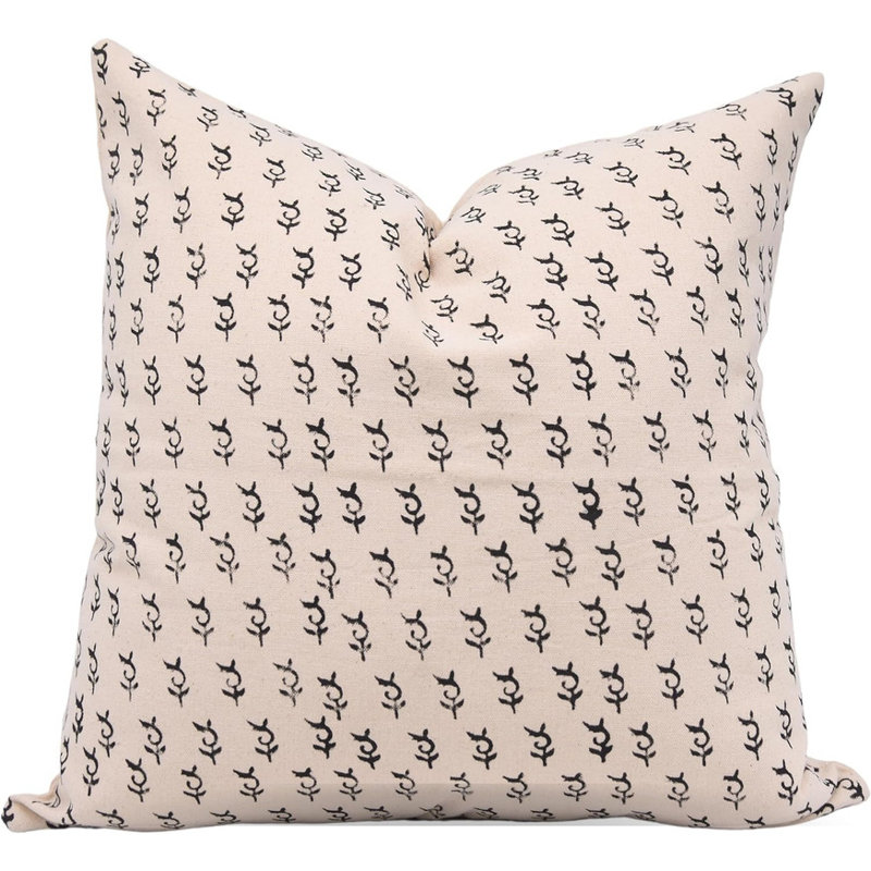  Housse de coussin en coton Floral, 14 po x 20 po, Rectangulaire