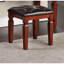 Mobilier de chambre à coucher en cerisier de luxe - coiffeuse avec tabouret, 3 tiroirs et trois compartiments de couleur miroir