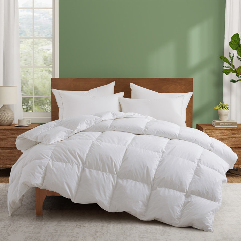 Housse de couette toutes saisons 100% coton, Très grand lit, White