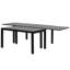 Ensemble de salle à manger d'extérieur 9 pièces en aluminium textilène, table extensible