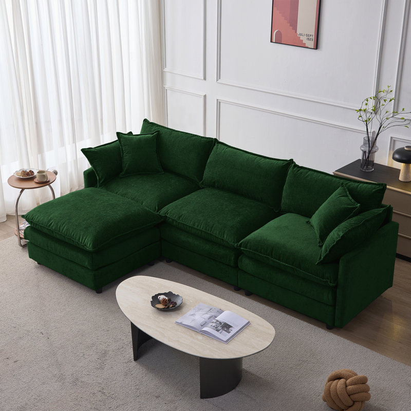 Canapé modulaire de 105 po, Vert
