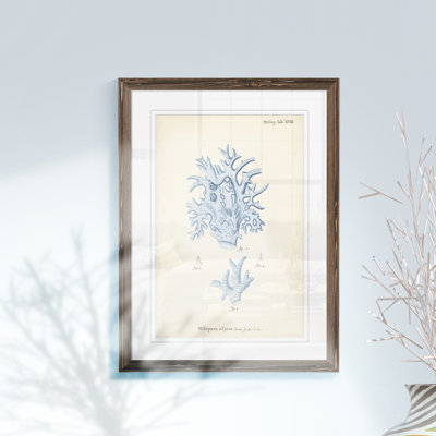 «Antique Coral in Navy VI» par Paul Cezanne - Peinture sur toile encadrée