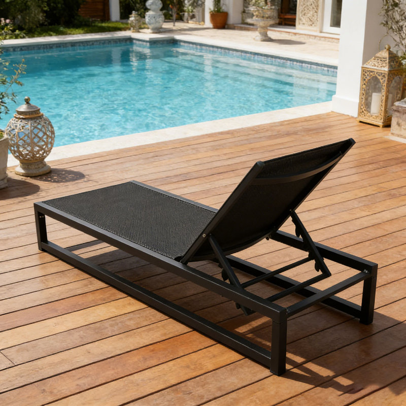 CHAISE LUNGE, Noir, 1