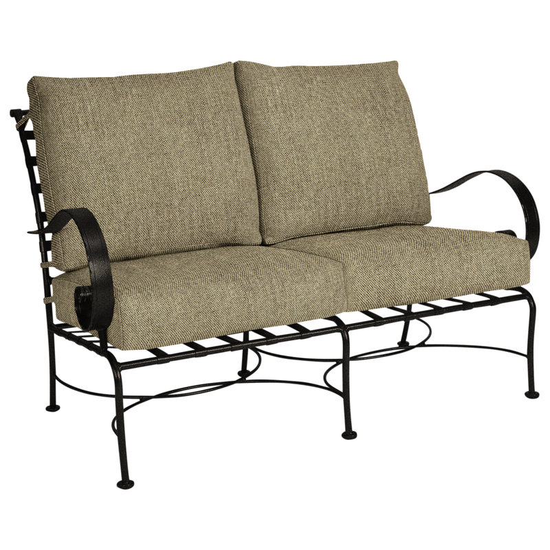 Classico Outdoor 2 - Seat Loveseat, Carbon Black, Alcazar Redwood