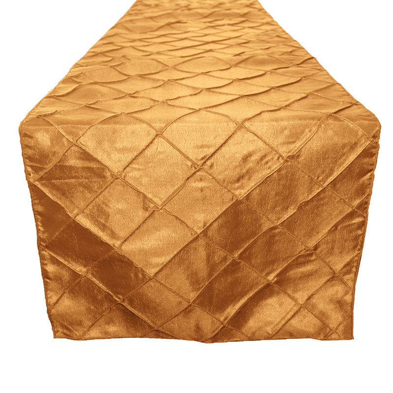 Solid Color Table Runner, 90" x 12", Champagne