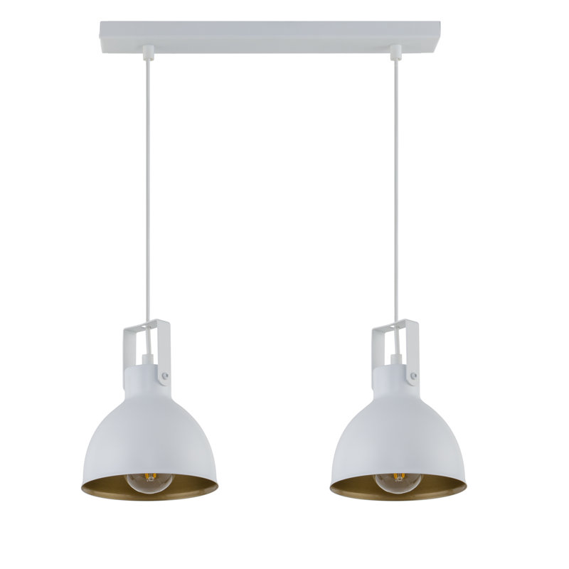 Mars 2 - Light Kitchen Island Pendant, White/Gold
