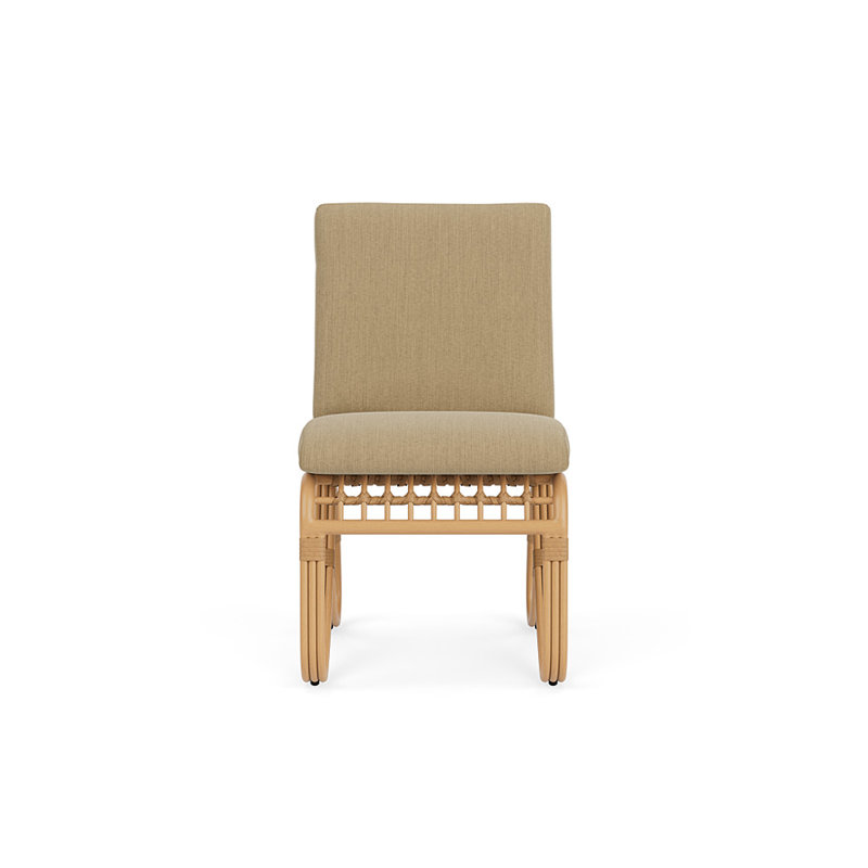 Riviera Outdoor Dining Side Chair, Loveboat Saffron