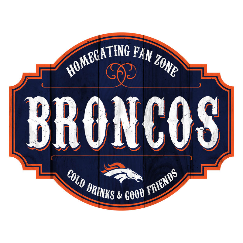 Entertainment Wall Decor, Denver Broncos, 12" x 12" x 0.25"