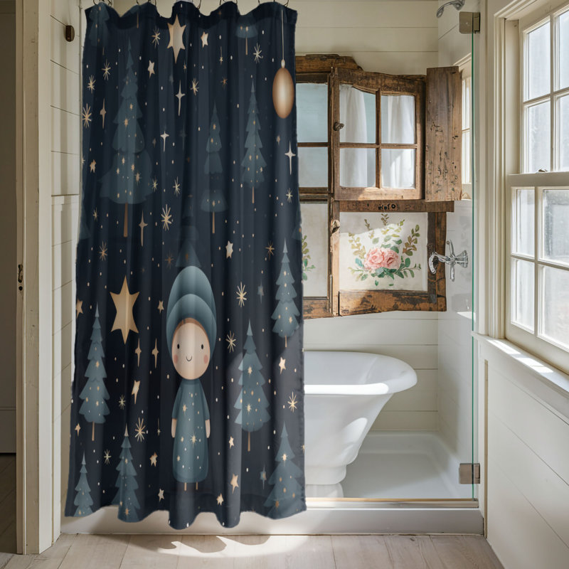 Rideau de douche Starry Winter - Premium, H 74 po x l 71 po