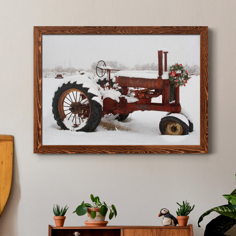 " Christmas Tractor ", Maple, 23" H x 32" W x 1" D