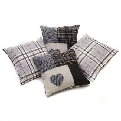 Linda Plaid Square Throw Pillow Cover