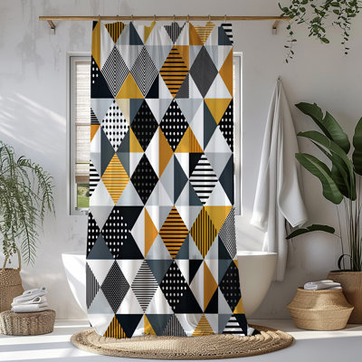 Geometric Pattern Shower Curtain