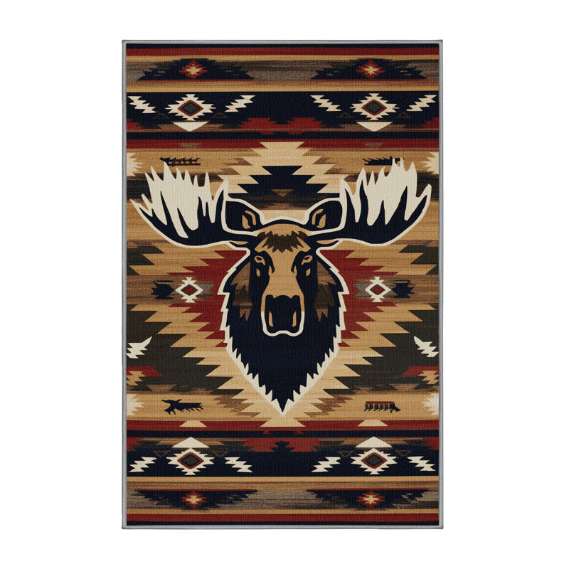  Tapis lavable orignal du sud-ouest, Rectangulaire 2 pi x 3 pi