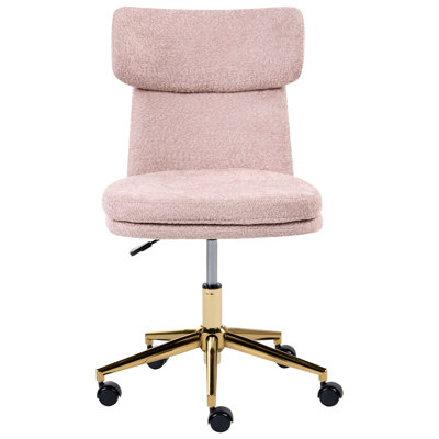 17 Stories Fabric and Boucle Office Chair