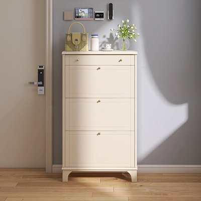 Beige Solid wood Shoe Storage