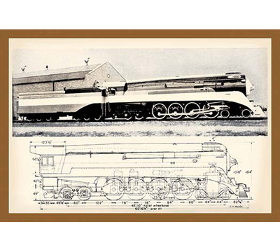 Dessin de train et photo, impression