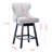 Laveya Swivel Upholstered Counter Stool with Solid Wood Frame