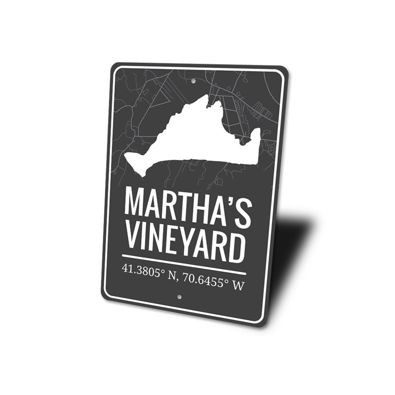 Plaque en aluminium Marthas Vineyard, H 18 po x l 12 po x P 0,06 po