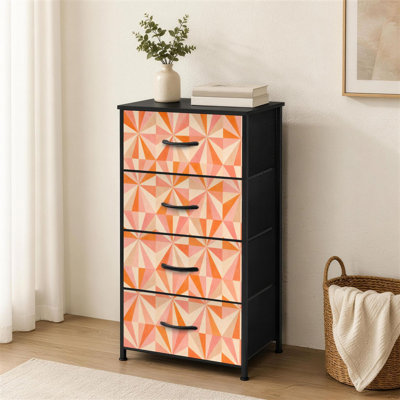 Commode 4 tiroirs pour chambre à coucher de style Mid-Century des années 50, petite commode sans couture pour organisateurs de placard avec commode