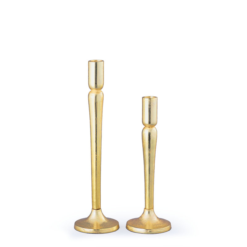 Metal Tabletop Candlestick, 10.75" H x 3.50" W x 3.50" D