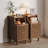 11.8" Fluted Nightstand & Narrow Bedside Table With 2 Drawers Set Of 2-260703197