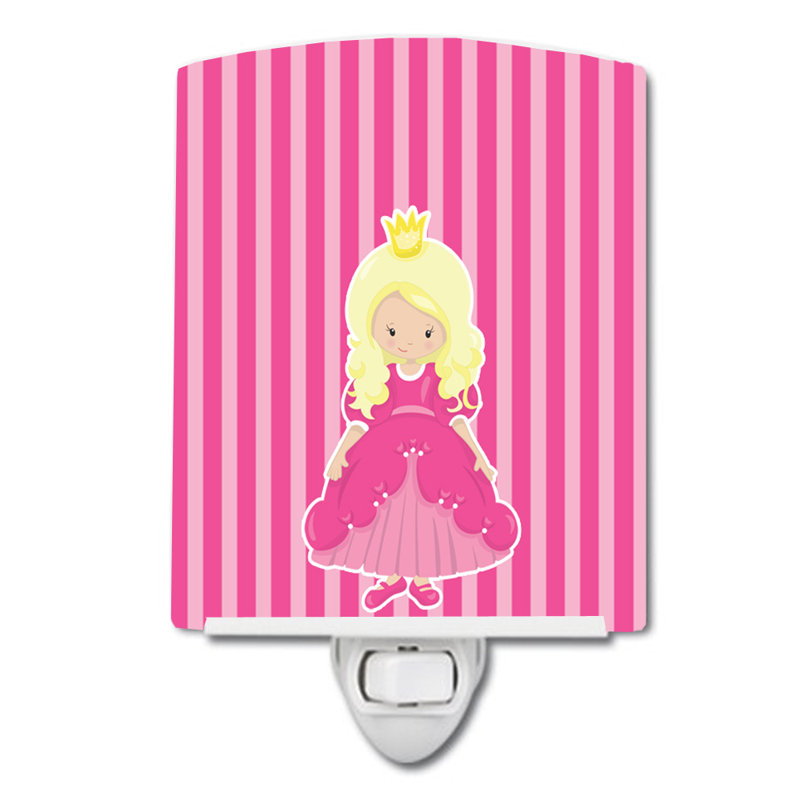 Éclairage de nuit en céramique blonde fille princess belinda