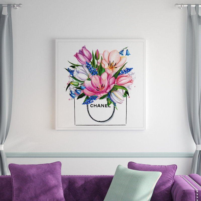 « poupée souvenirs-tulip magasiner sac », impression, H 20 po x l 20 po x P 1,5 po, Toile tendue