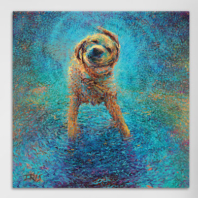 «Shakin 'Off the Blues» par Iris Scott - reproduction sur toile, H 12 po x l 12 po x P 1,5 po, Pas de tapis, Toile tendue