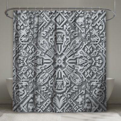 Rideaux de douche à motif complexe
