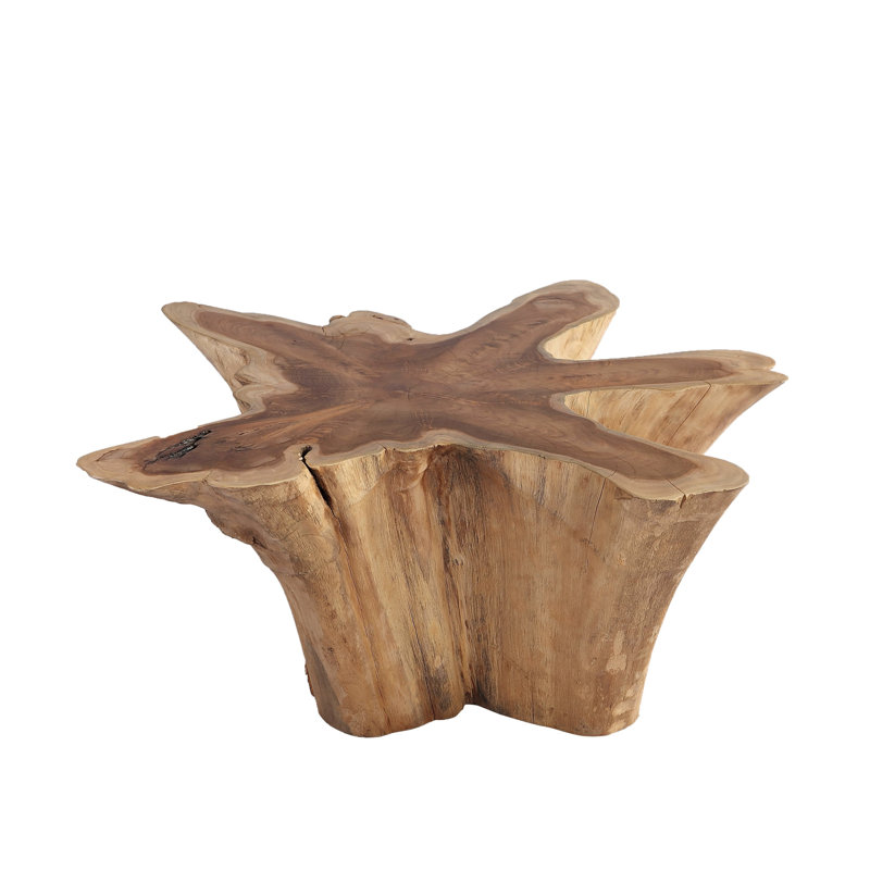 Solid Wood Coffee Table - Natural Teak Root Design