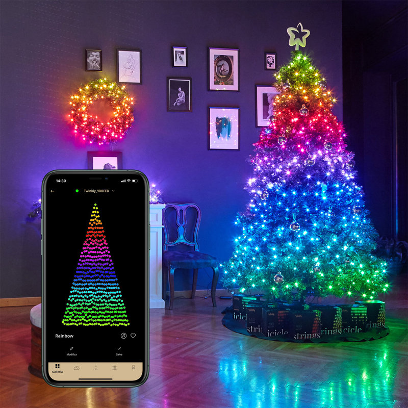 Guirlande d'extérieur multicolore et blanche 105 pi Twinkly Smart Decorations