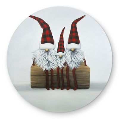 Three Christmas Gnomes Outdoor Area Rug | Farmhouse Decor