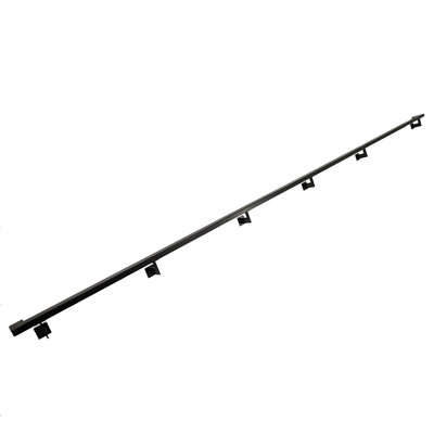 Urban Contemporary Handrail Grab Bar Kit, L Steel Brackets, Returns to Wall, Powder Coat