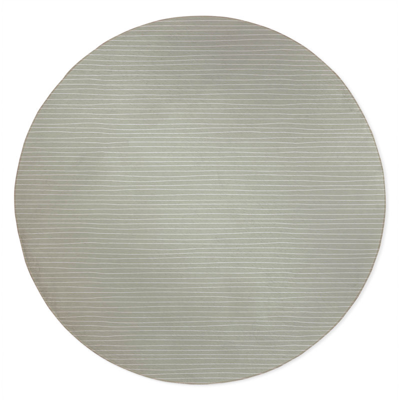 Slat Non-Slip Outdoor Rug, Round 5'