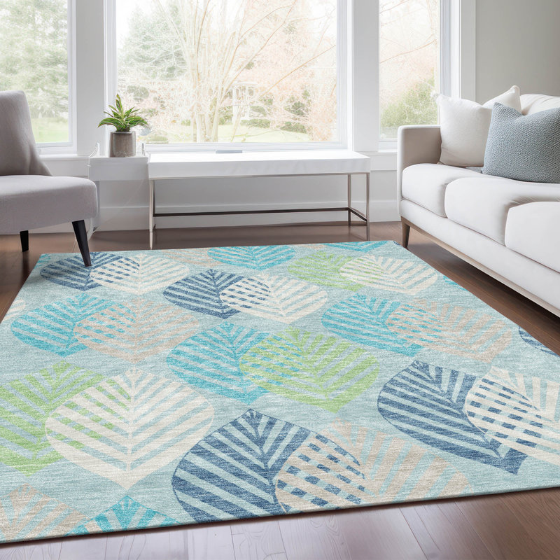 Tapis d'intérieur / extérieur antidérapant Neysa, Rectangle 5 pi x 7 pi 6 po