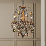 New Orleans 4 Light 12in x 16.5in Pendant in Polished Gold with Clear Heritage Handcut Crystals