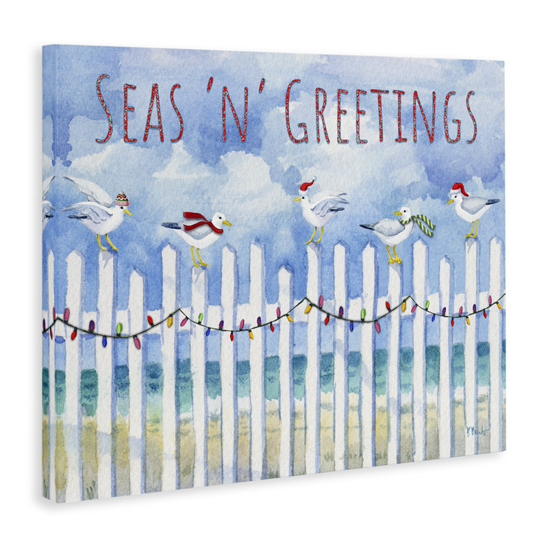  "Seas 'n' Greetings Seagulls", art mural par Paul Brent, H 16 po x l 20 po