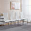 Ensemble de salle à manger 1 + 4,5 pièces, table de salle à manger Mid-Century pour 4 à 6 personnes avec plateau en verre, table de salle à manger à piédestal, table basse de loisirs.-286912960-286912990