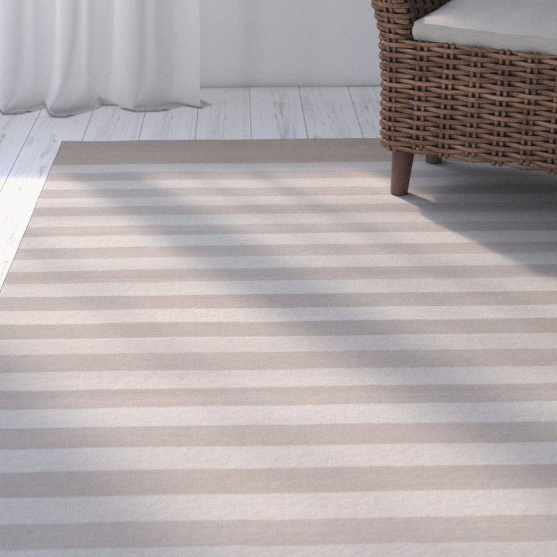Tapis gris clair en coton tissé à la main Kinslee, Rectangle 8 pi x 11 pi
