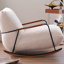 Chaise berçante de salon crème-101796979