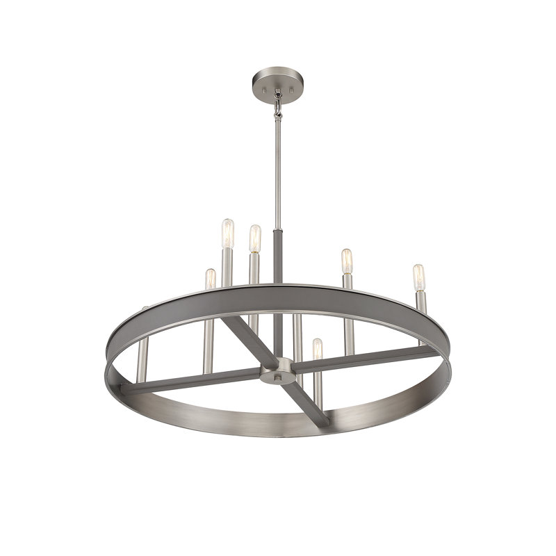 Lustre 8 lumières Padrino, Nickel