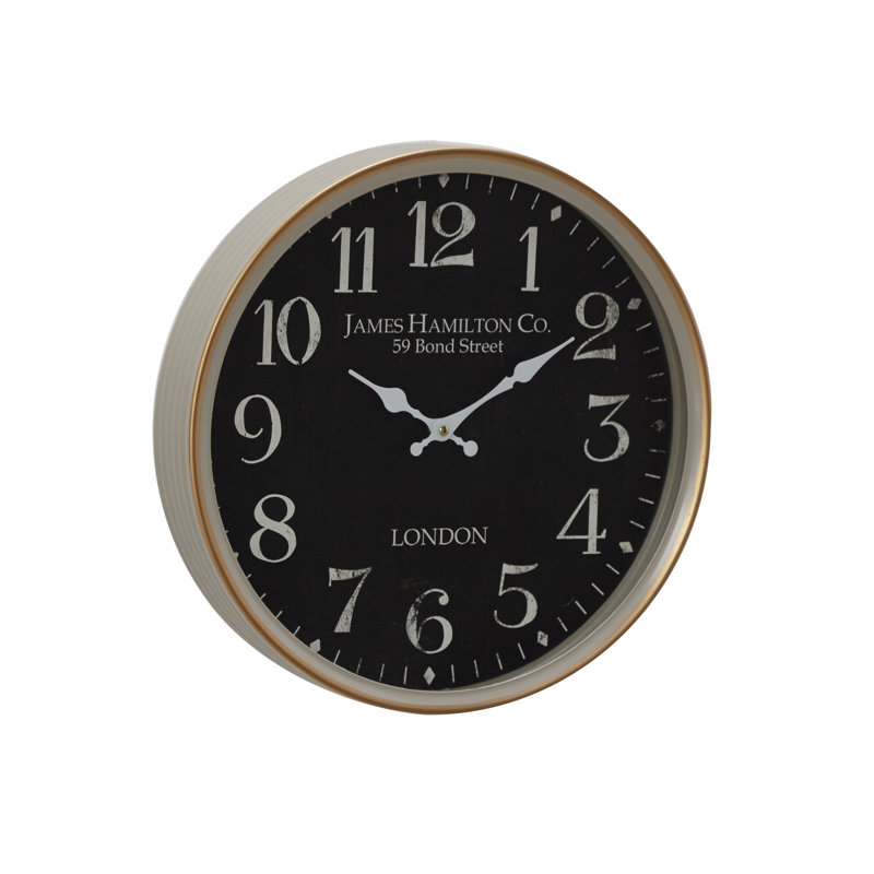 Adylene Metal Wall Clock, Medium, Gold