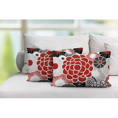 Floral Indoor/Outdoor Lumbar Pillow