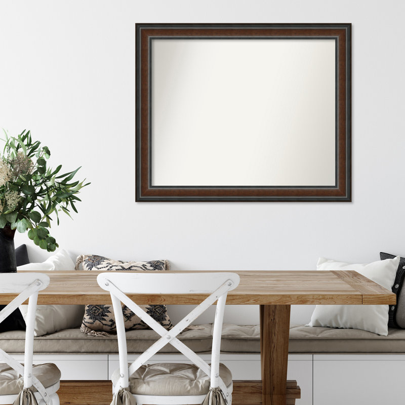 Halcott Solid Wood Rectangle Wall Mirror, 35" H x 29" W